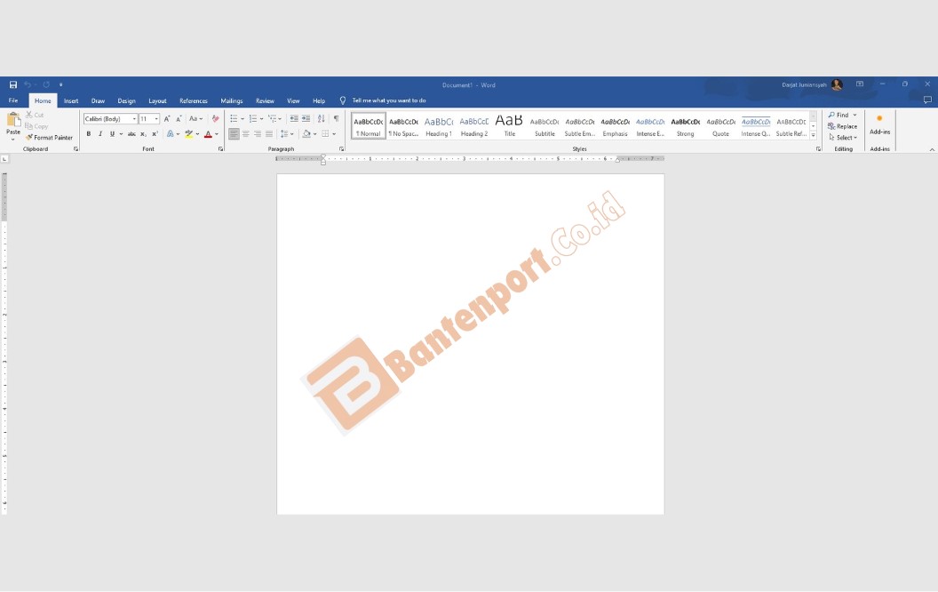 cara menghilangkan watermark di word